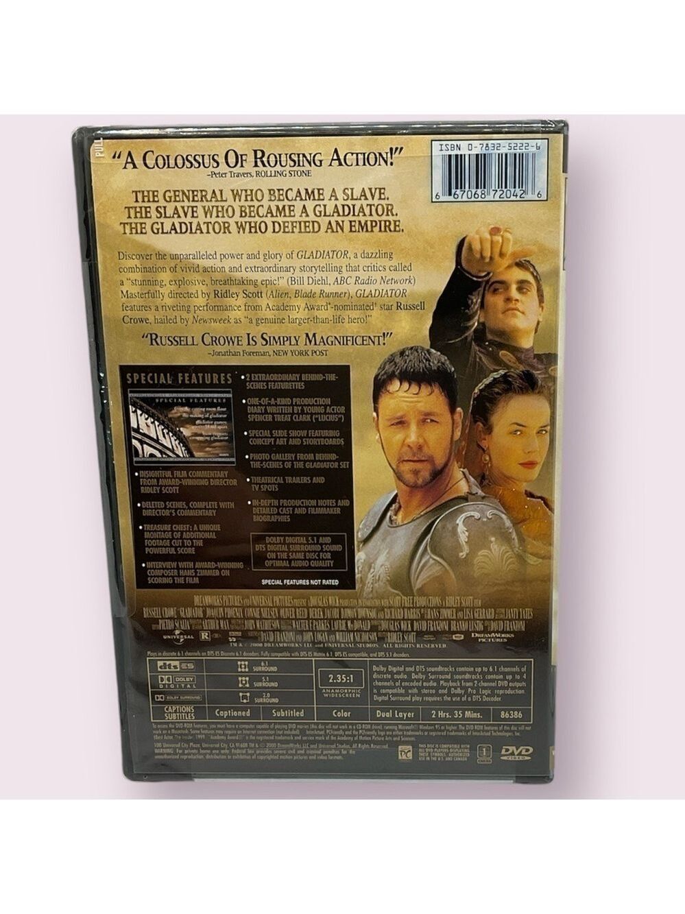 Gladiator Signature Selection DVD Dolby Digital Surround Sound DTS - Picture 2 of 2